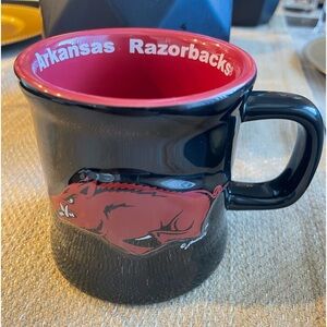 Arkansas Razorbacks by Jenkins NCAA Red & Black Embossed 12oz Ceramic Coffee Cup